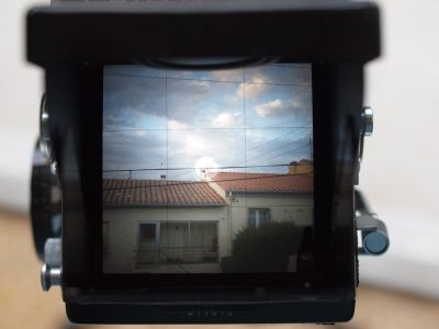 Minolta Autocord CDS 1 - verre de visée cadrillé avec stigmomètre Rick oleson
