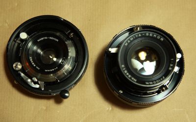 Mamiya Super 23 65mm 100mm vue dessus
