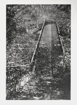 Pont, escalier et feuilles mortes
Tirage sur Foma 112
